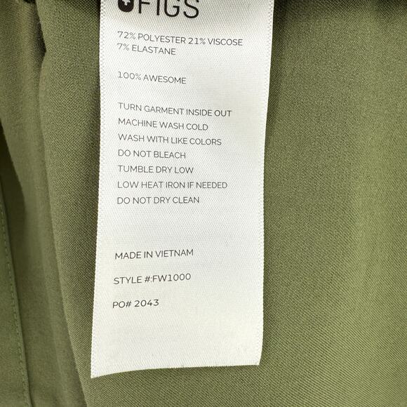 Figs Catarina One Pocket Scrub Top Shirt Womens Size XXS Olive Drab Green - Picture 6 of 6